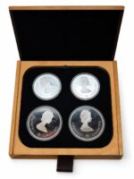 Canada Set 4 Monede 1976 argint 925 145.8 Grame - imagine 2