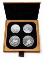 Canada Set 4 Monede 1976 argint 925 145.8 Grame