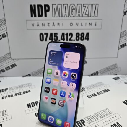 Apple iPhone 15 PRO MAX Memorie 256 Gb Baterie 74% Black Titanium FISURAT