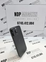 Apple iPhone 15 PRO MAX Memorie 256 Gb Baterie 74% Black Titanium FISURAT - imagine 2