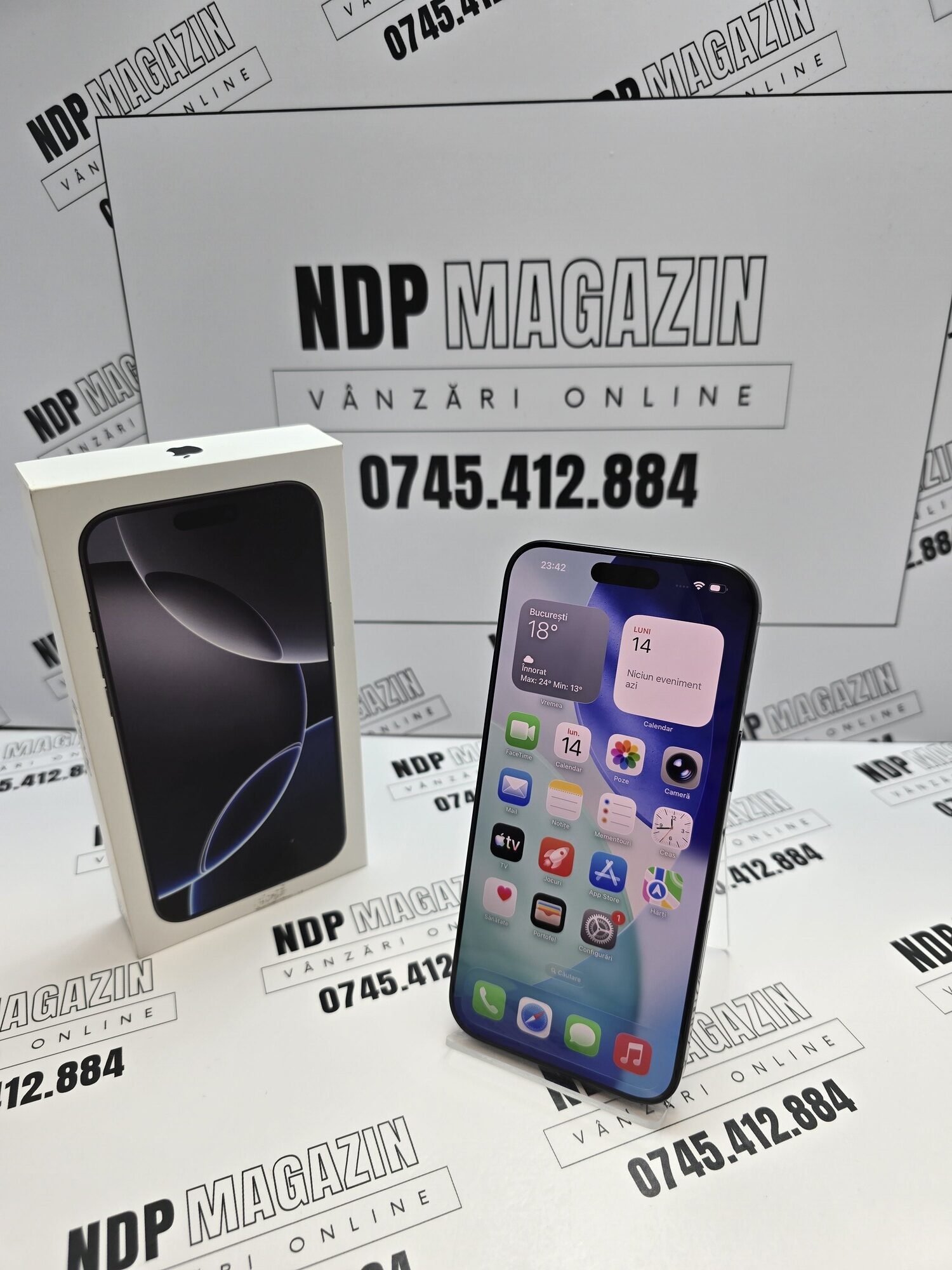 20260915_094234 Apple iPhone 15 PRO MAX Memorie 256 Gb Baterie 81% Blue Titanium - imagine 1