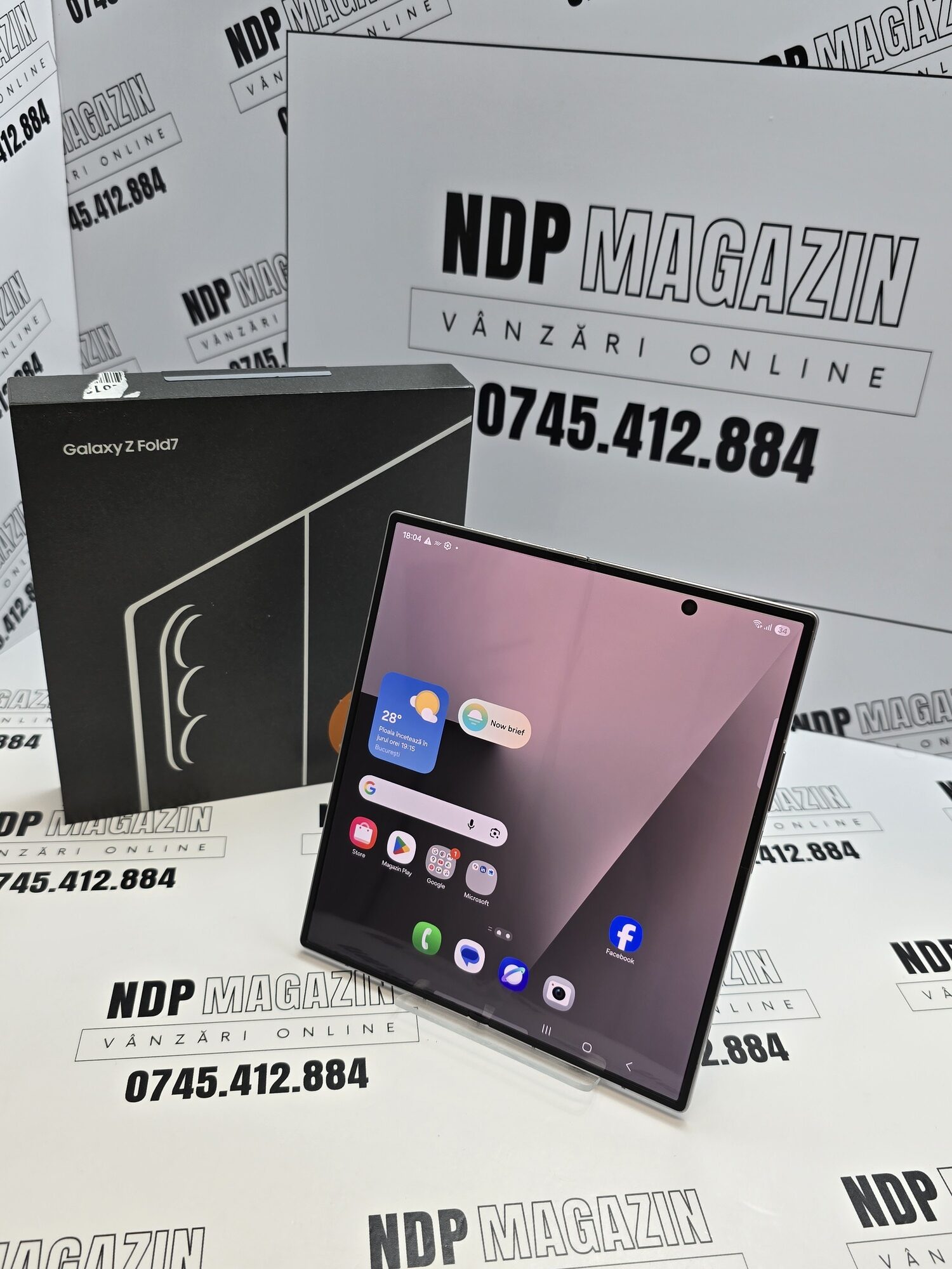 20260921_180433 Samsung Galaxy Z Fold 7 Memorie 512 Gb Ram 12 Gb Baterie 100% Silver Shadow la cutie - imagine 1
