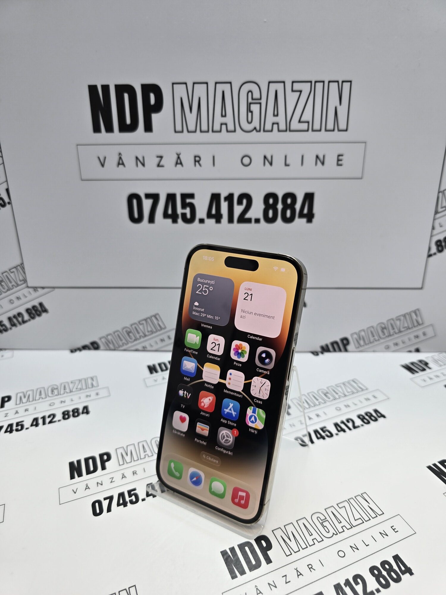 20260921_180523 Apple iPhone 14 PRO Memorie 128 Gb Baterie 87% Gold - imagine 1