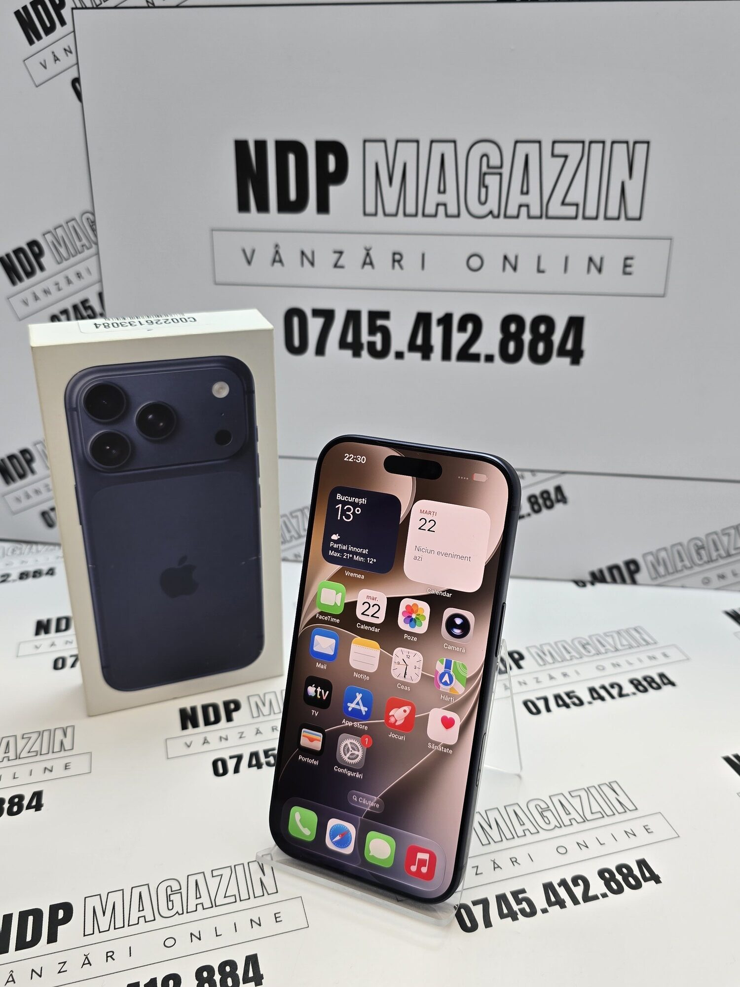 20260924_094844 Apple iPhone 17 PRO Memorie 256 Gb Baterie 100% 245 cicluri Deep Blue la cutie - imagine 1