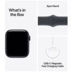 Apple Watch SE 3, GPS, 40 mm, Midnight Aluminium Case, Midnight Sport Band - M/L NOU - imagine 2
