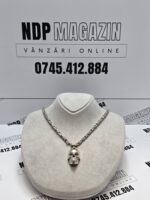 Lant barbatesc cu pandantiv craniu Aur alb 14k 31.30 gr