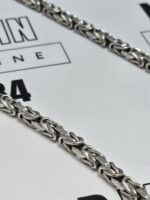 Lant barbatesc cu pandantiv craniu Aur alb 14k 31.30 gr - imagine 4