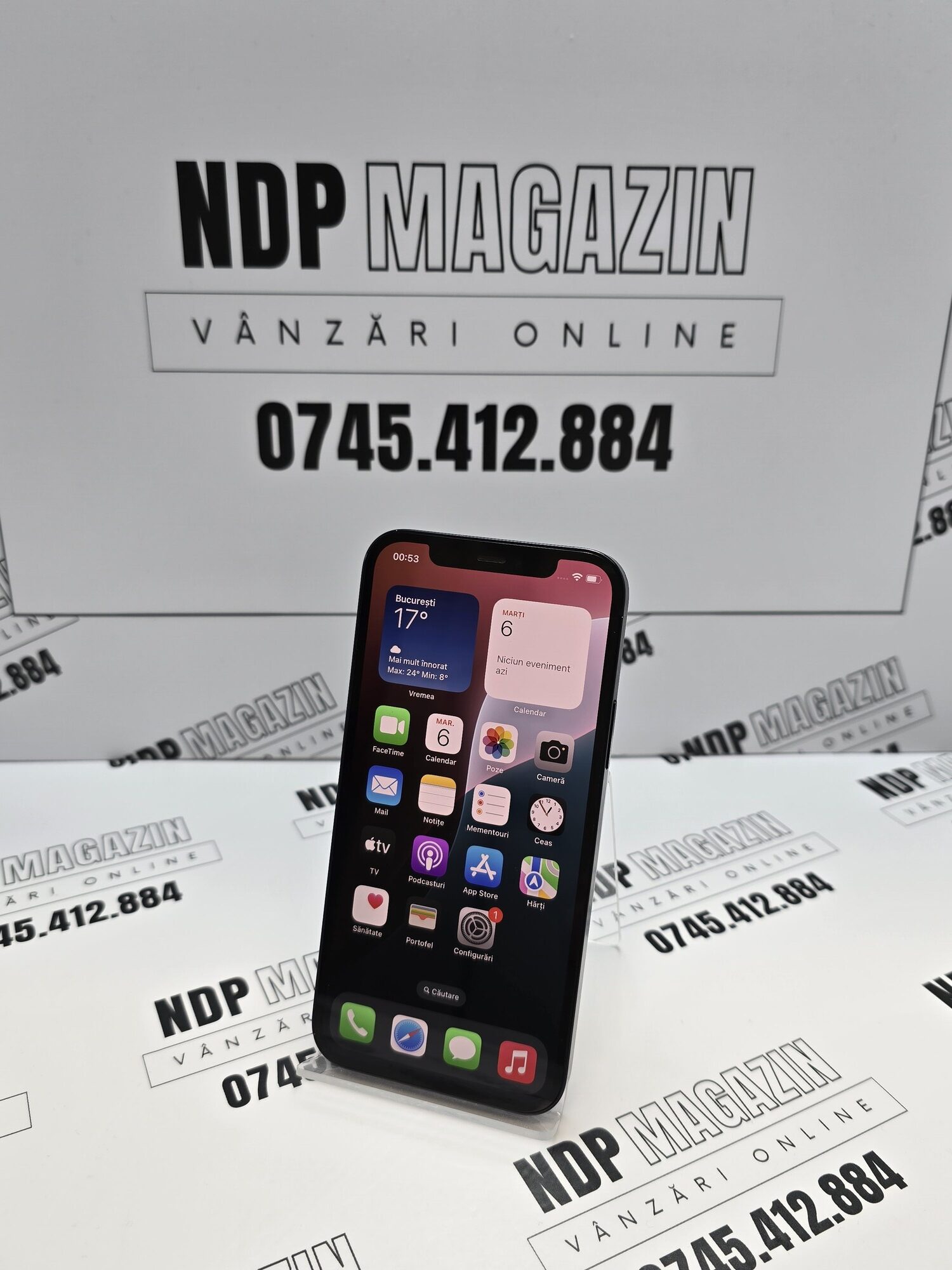 20261006_105354 Apple iPhone 12 Memorie 64 Gb Baterie 77% Midnight - imagine 1