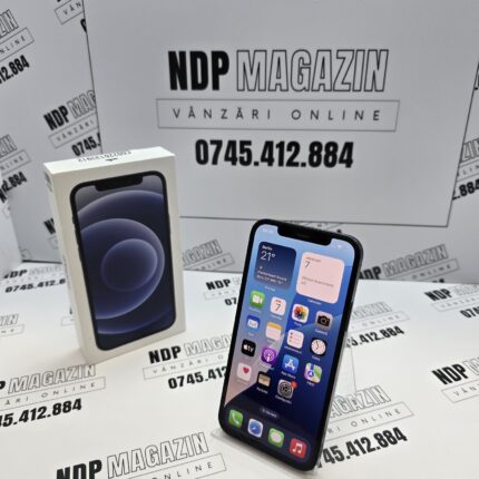 Apple iPhone 12 Memorie 64 Gb Baterie 77% Midnight la cutie