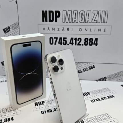 Apple iPhone 14 PRO MAX Memorie 128 Gb Baterie 82% White la cutie FISURAT