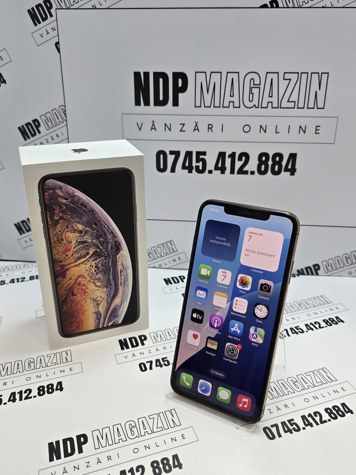 20261008_094919 Apple iPhone XS MAX Memorie 512 Gb Baterie 75% Gold la cutie - imagine 1