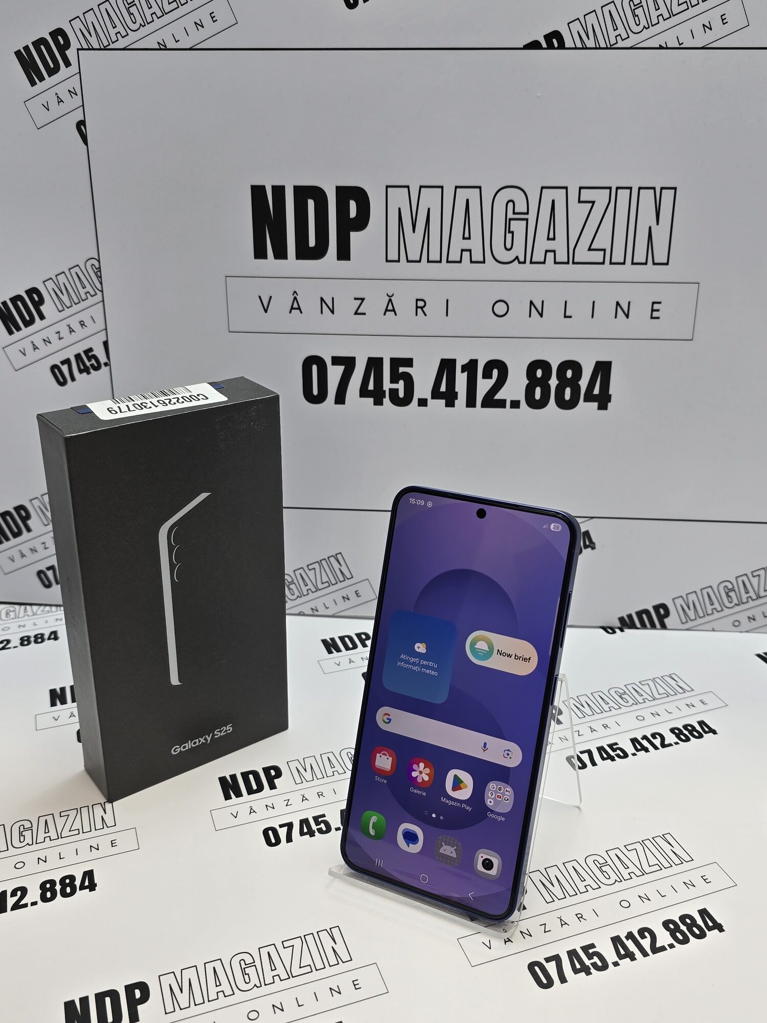 20261012_102737 Samsung Galaxy S25 Memorie 256 Gb Ram 12 Gb Baterie 100% 26 cicluri Navy la cutie - imagine 1