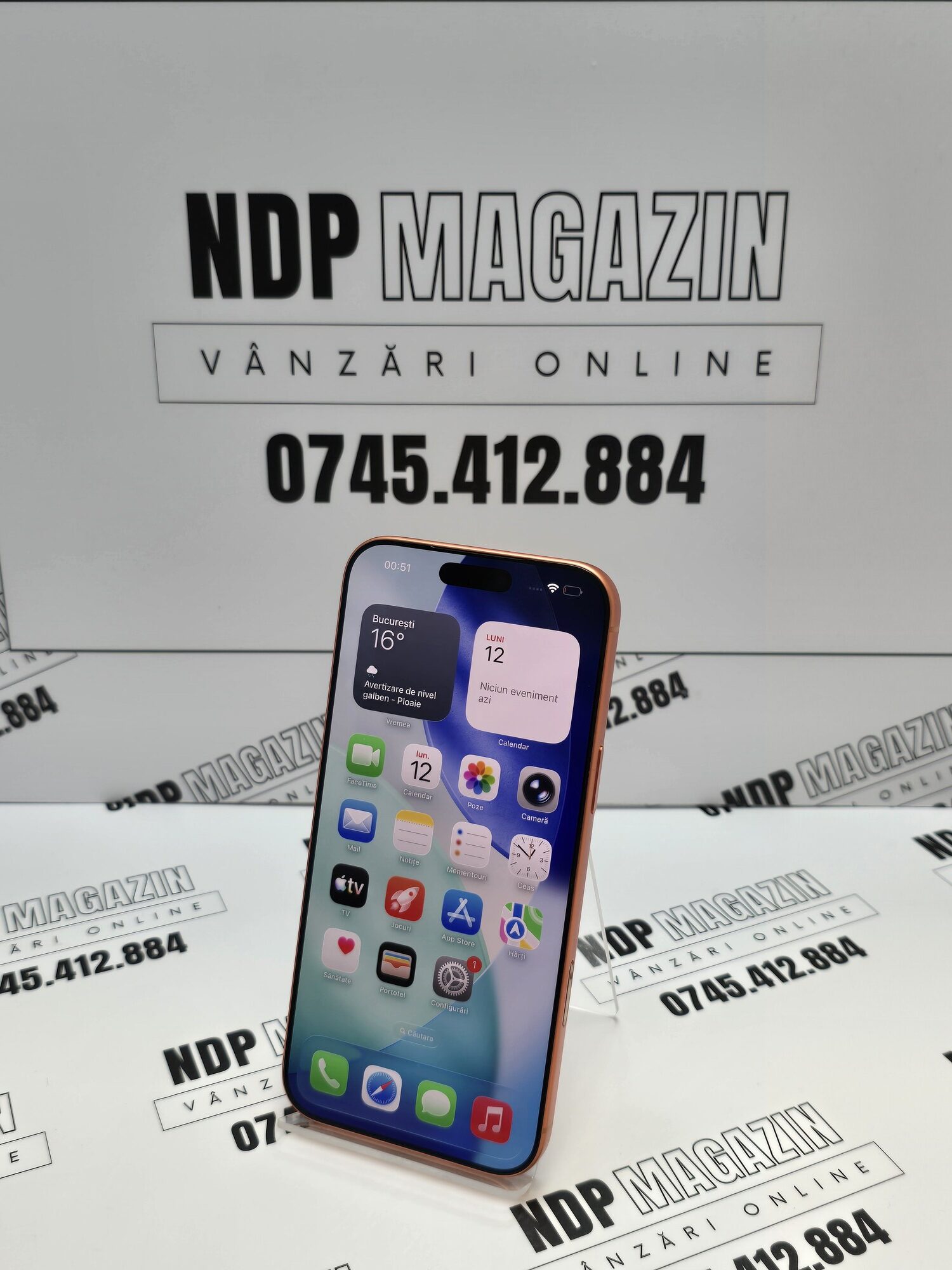20261012_105100 Apple iPhone 17 PRO MAX Memorie 256 Gb Baterie 100% 56 cicluri Cosmic Orange - imagine 1