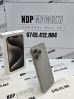 Apple iPhone 15 PRO MAX Memorie 1 TB Baterie 85% Natural Titanium la cutie - imagine 3