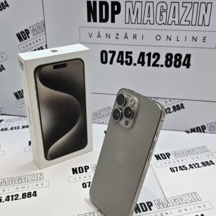 Apple iPhone 15 PRO MAX Memorie 1 TB Baterie 85% Natural Titanium la cutie