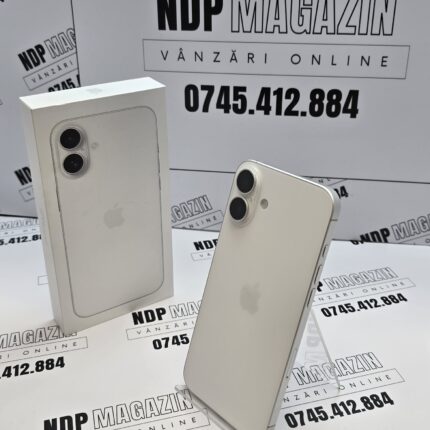 Apple iPhone 16 PLUS Memorie 128 Gb Baterie 100% 219 cicluri White la cutie