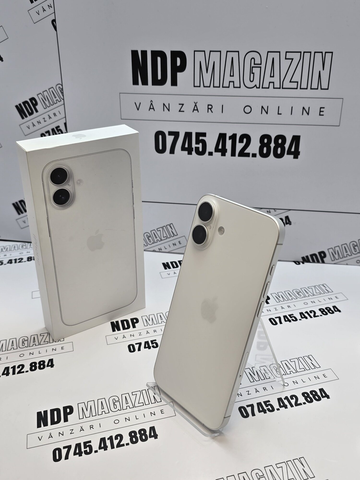 20261018_154114 Apple iPhone 16 PLUS Memorie 128 Gb Baterie 100% 219 cicluri White la cutie - imagine 1